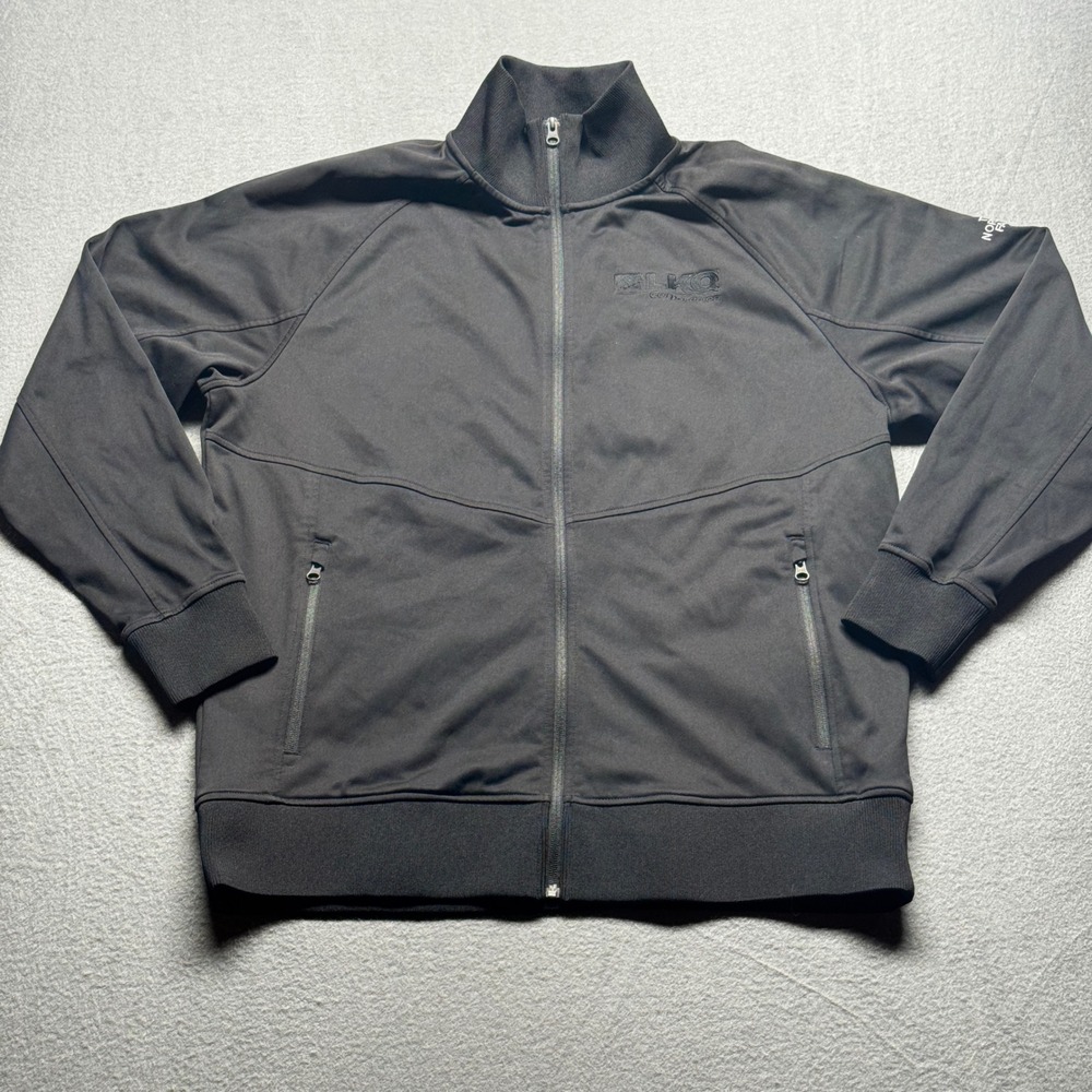 The North Face Mens XL Full Zip Track Jacket Black LKQ Logo NF0A3SEW